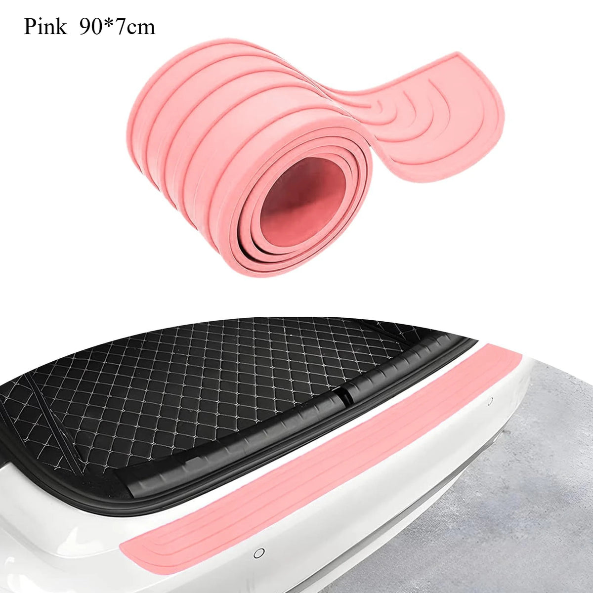 Car Trunk Sill Protector, Rear Bumper Guard, Tailgate Threshold Strip, Silicone Anti - Collision & Scratch Protection for Auto