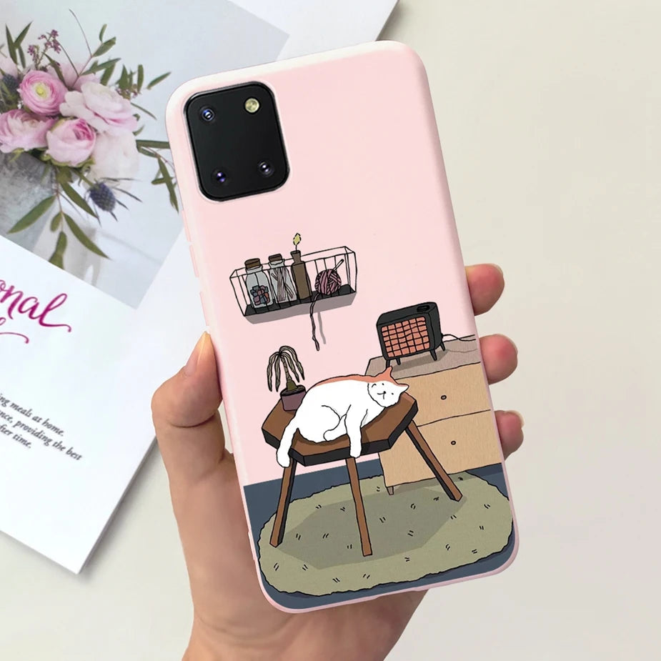 For Samsung Galaxy Note10 Lite Case SM-N770F 6.7'' Popular Candy Painted Cover Soft TPU Phone Case For Samsung Note 10 Lite Bags