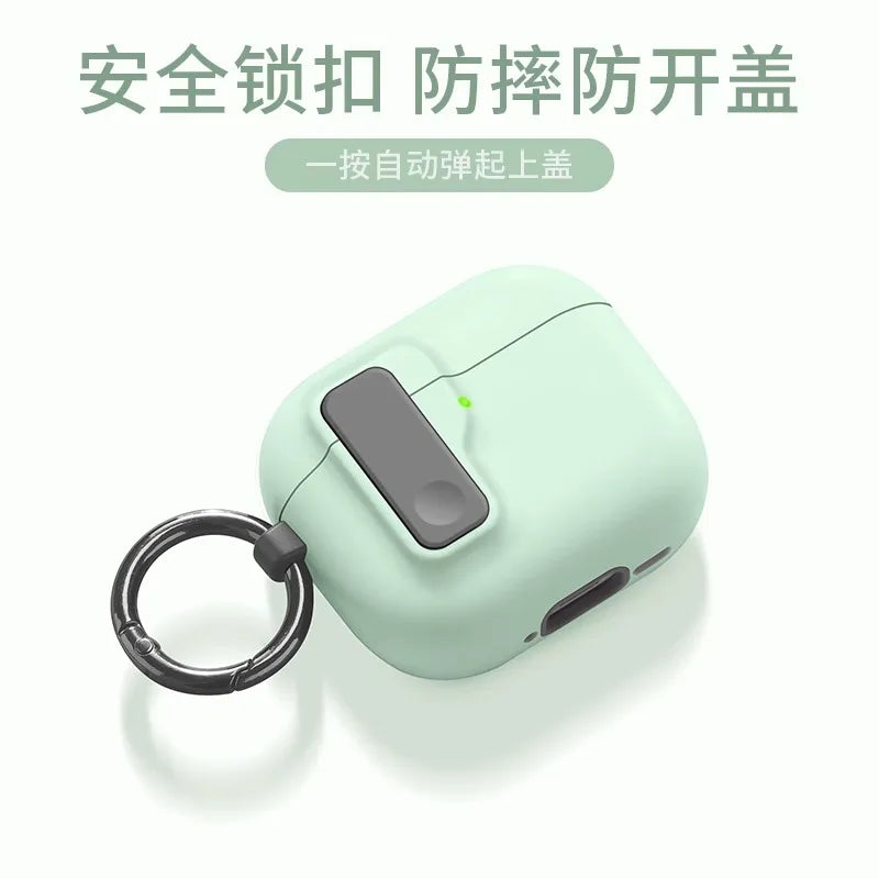 2025 New For AirPods Pro 3 Phone Stand Case Cover Magnetic Auto Lock TPU Shockproof Protective Sleeve With Hook for AirPods Pro3