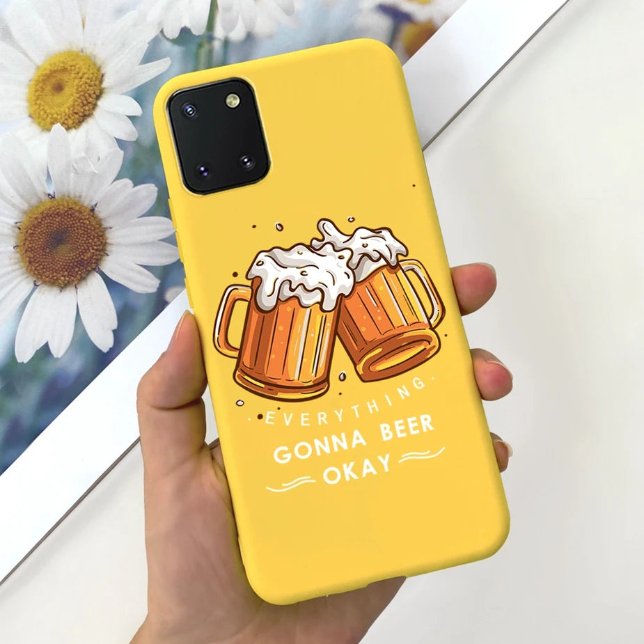 For Samsung Galaxy Note10 Lite Case SM-N770F 6.7'' Popular Candy Painted Cover Soft TPU Phone Case For Samsung Note 10 Lite Bags
