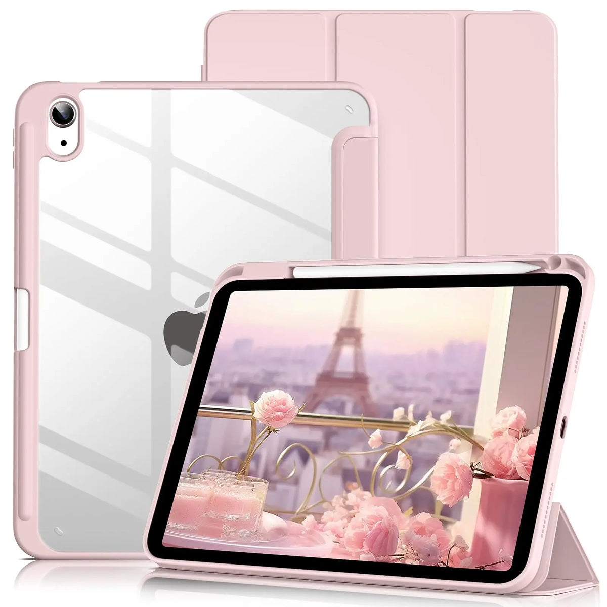 For Apple iPad (A16) 11th 11'' 2025/10th 10.9'' 2022 Generation Case with Pencil Holder, Hybrid iPad 11 10 Case with Clear Back