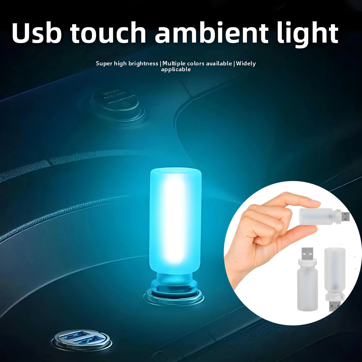 New USB Led Flash Candles Light Bulb Car Interior Decoration Light Car Ambient Lamp Night Frosted Light for Home Car Decoration