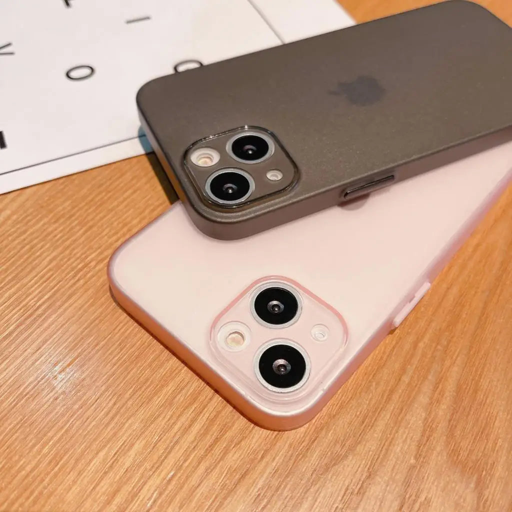Matte Slim Phone Case For iPhone 16 15 14 13 12 11 Pro Max Plus XS X XR 7 8 SE Mini Transparent Shockproof Hard Thin Cover Funda