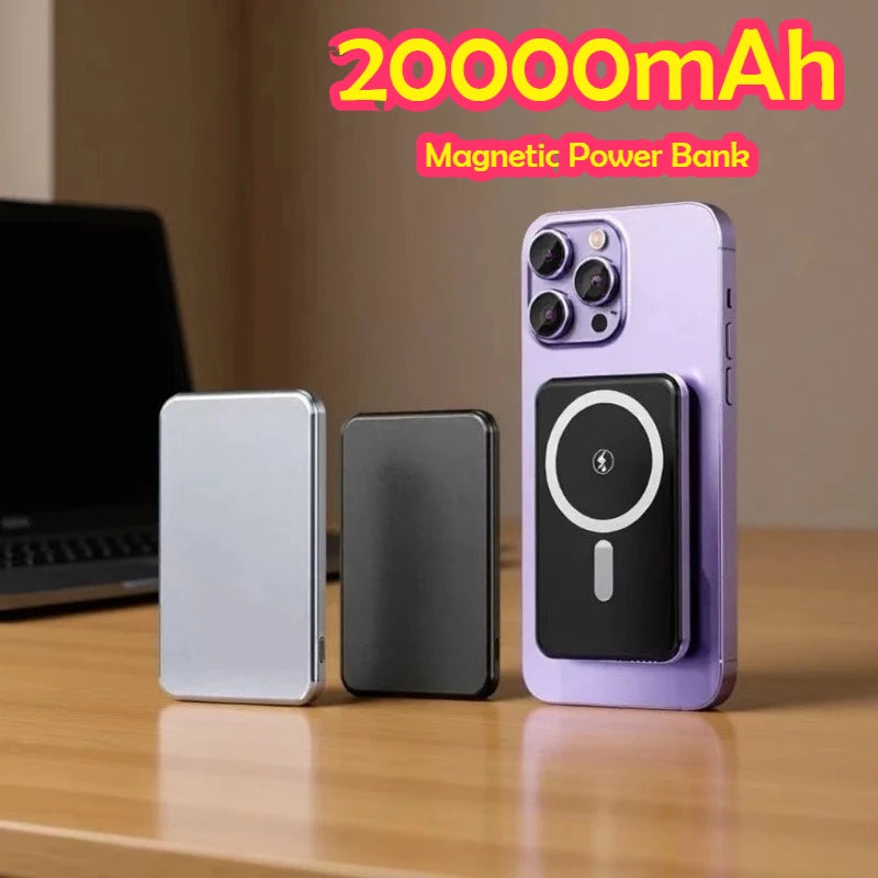 Taepiaai Magnetic Wireless Power Bank 20000mAh Ultra Thin Portable CCC Certified Super Fast Charging Pack for MagSafe for Iphone