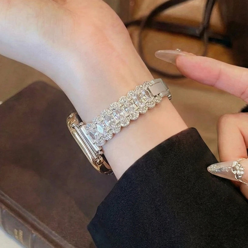 Luxury Jewelry Band Watch Band for Samsung Galaxy Watch 8 40/44/47mm Ultra 7 6 5 Classic 46mm Huawei 11 GT 5 4 3 Pro Woman Strap