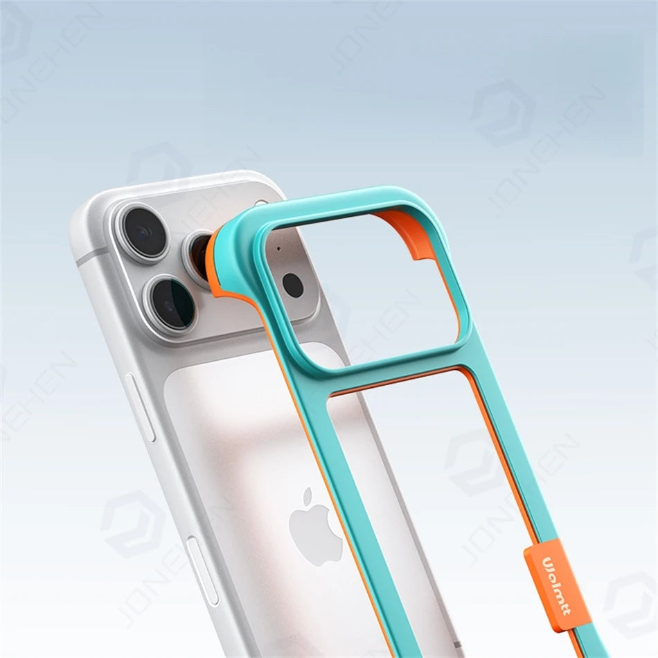 Candy Color TPU Bumper 17pro Case Silicone Shockproof Frame Case For iPhone 12 13 Mini Air 14 15 16 17 18 Pro Max No Back Cover