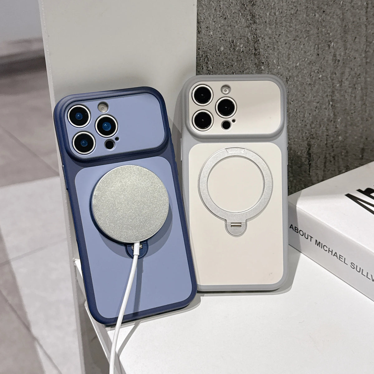 Magnetic Bracket Phone Case For iPhone 17 Air 13 14 15 16 17 Pro Max Matte KickStand For Magsafe Shockproof Stand Holder Cover