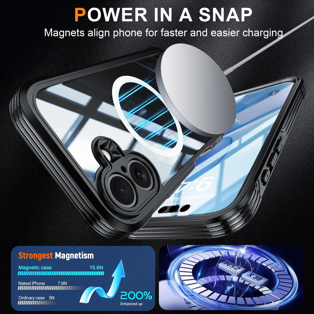 The 360-Degree Full-Coverage Phone Case Is Suitable For iPhone 17E/17 Pro Max/16/15/14, Shockproof, And Has A Sturdy Appearance