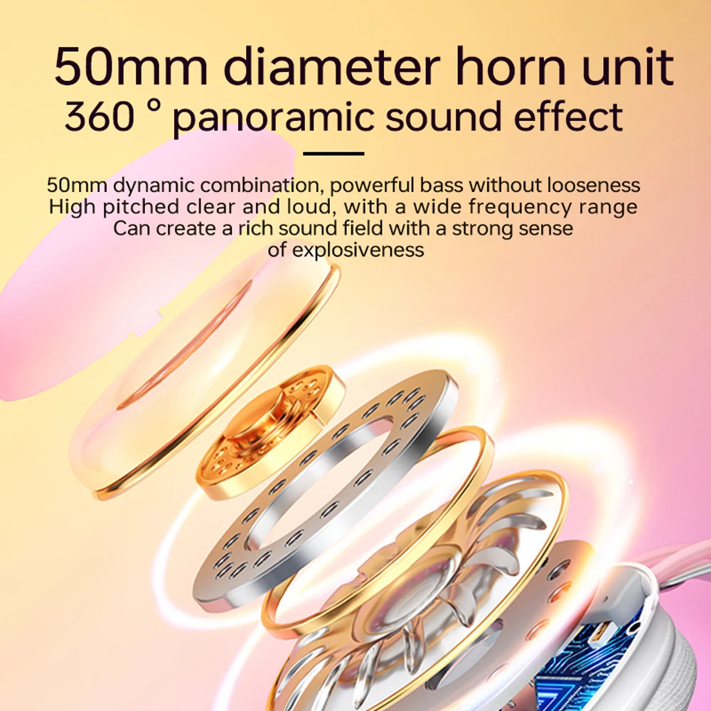 Haomuren RGB USB Gaming Headset For PC Laptop PS4 PS5 Wired Headphones With Mic Bass Surround Over Ear Full Light Earphone S600