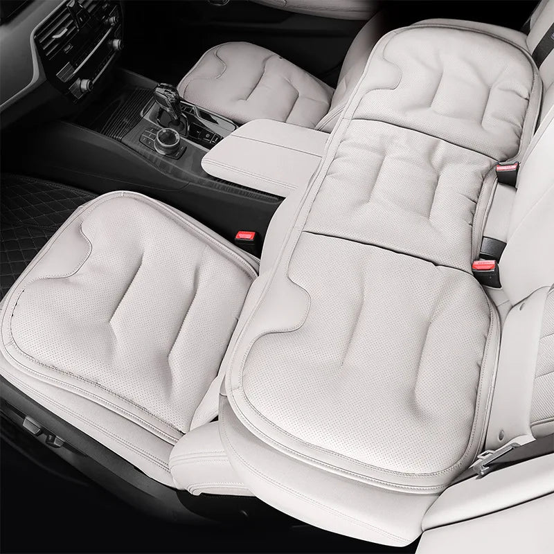 Universal Perforated Nappa Leather Car Seat Cover Luxury Sedan SUV Breathable Comfortable Cloud Cotton Cushions Car Seat Cover