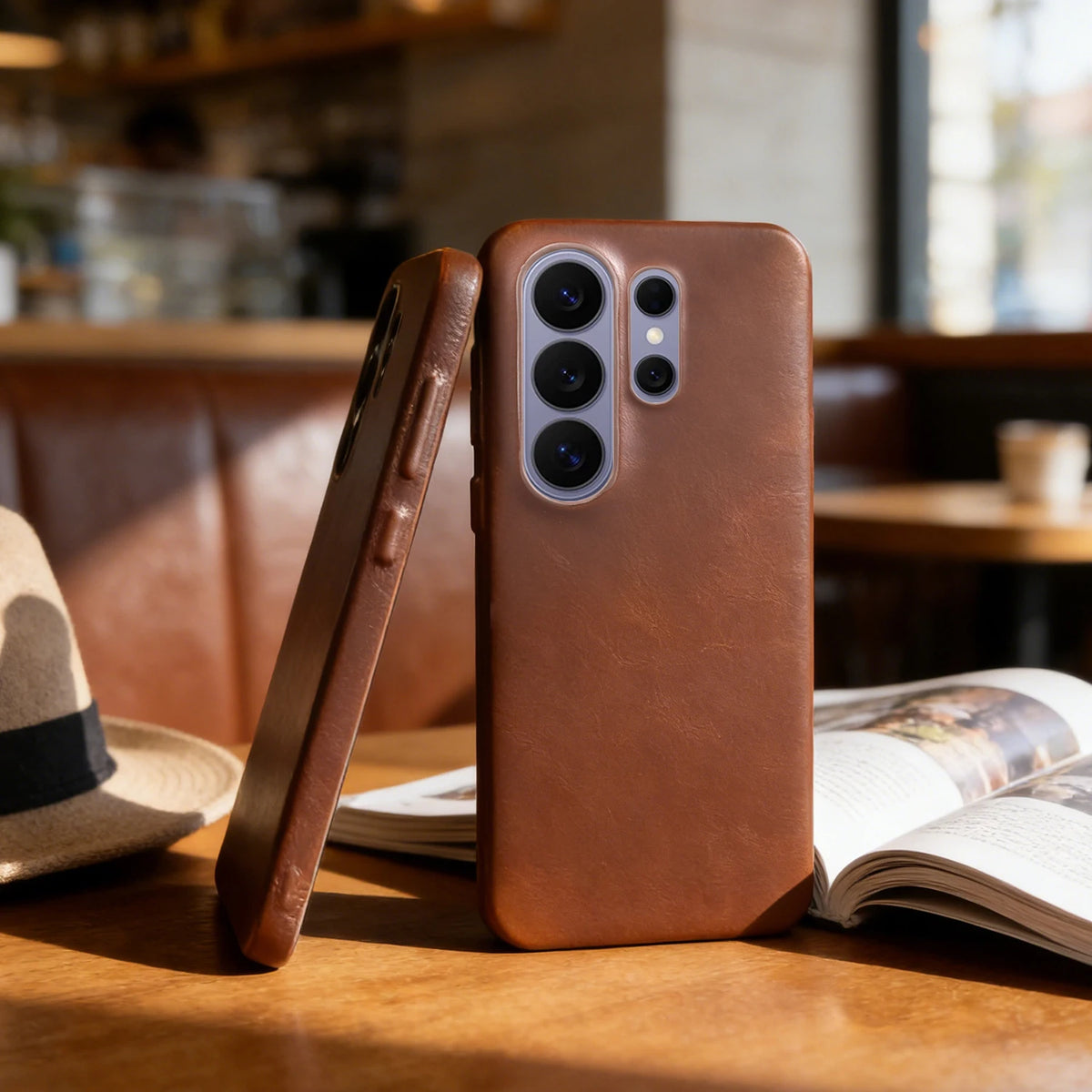 For Magsafe Oil Wax Genuine Leather Magnetic Case For Samsung Galaxy S26 Ultra S25 S23 S24 FE S22 S21 Plus S20 Phone Back Cover
