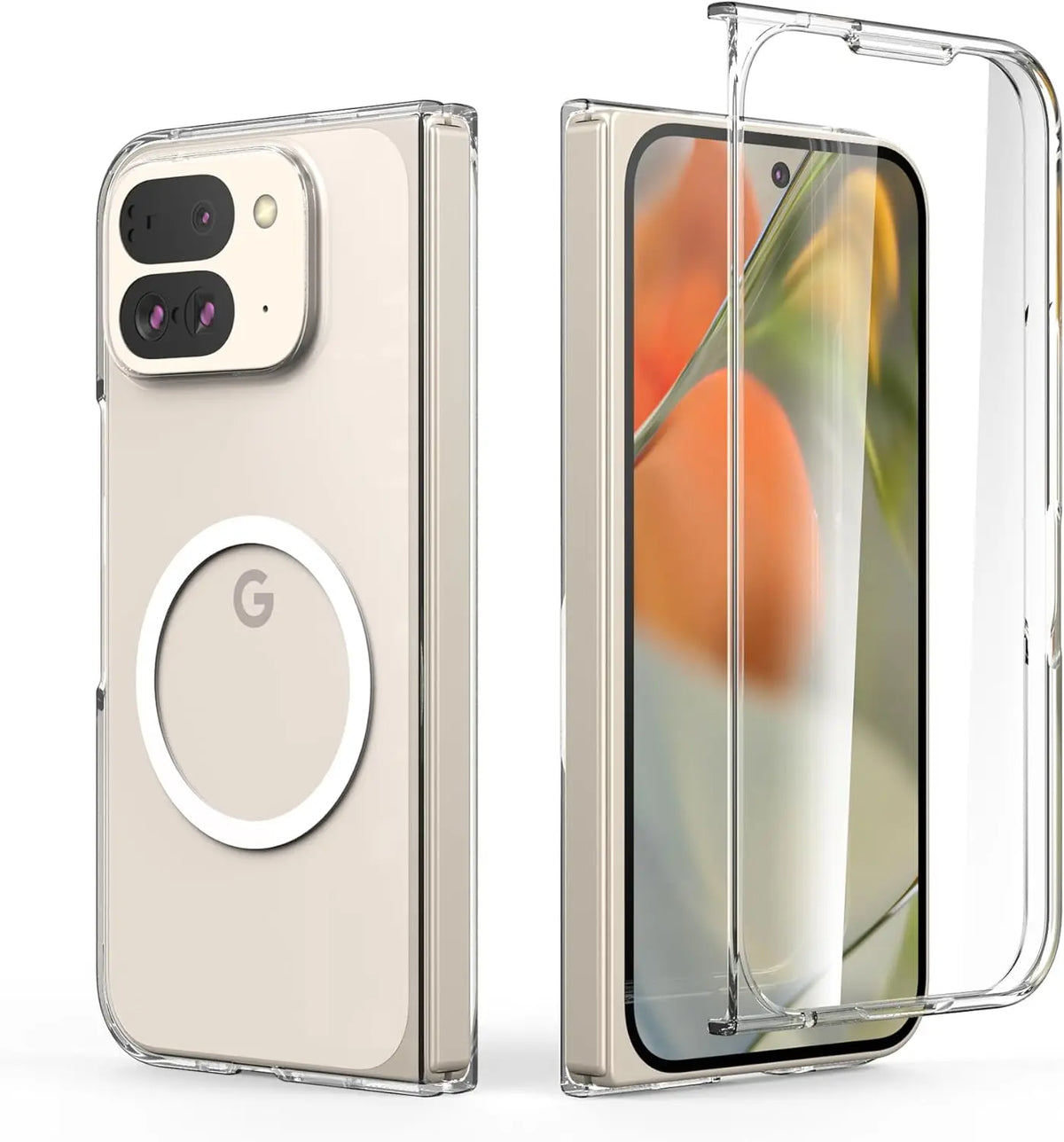Case for Google Pixel 10 9 Pro Fold for Magsafe Magnetic Wireless Charge Clear Thin Hard PC Phone Case with for Pixel 9 Pro Fold