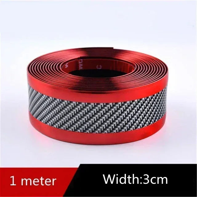 Car Stickers Anti Scratch Door Sill Protector Rubber Strip Carbon Fiber Car Threshold Protection Bumper Film Sticker Car Styling