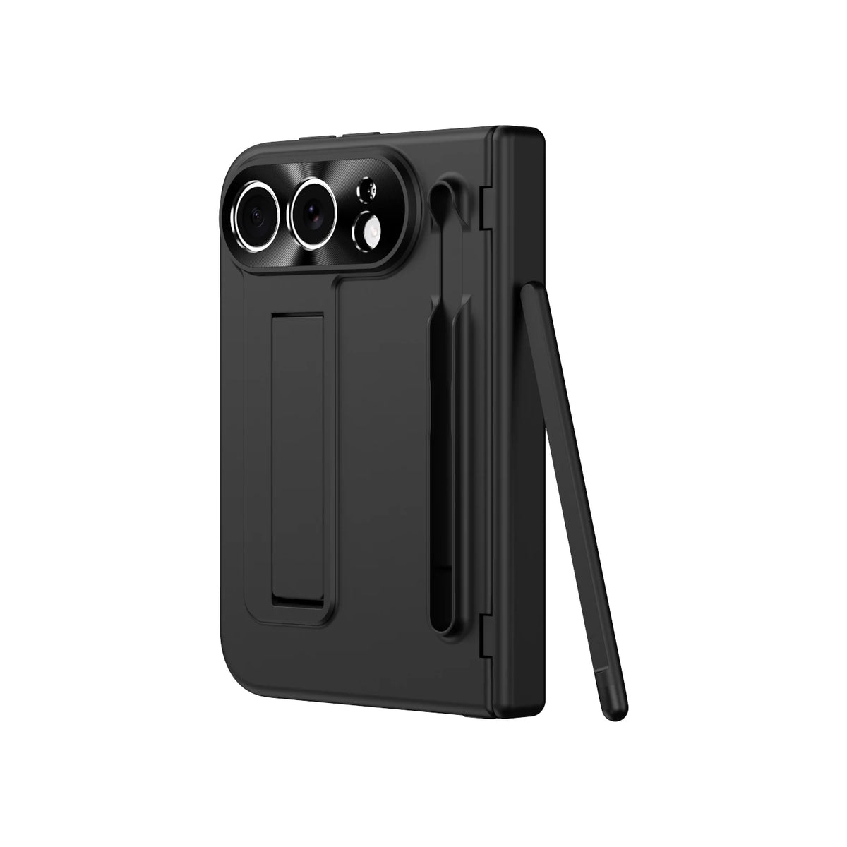 For iPhone Duo iPhone 18 Fold Bracket Phone Case With S Pen Hinge Protection Flim Glass Screen Shockproof Back Full Cover