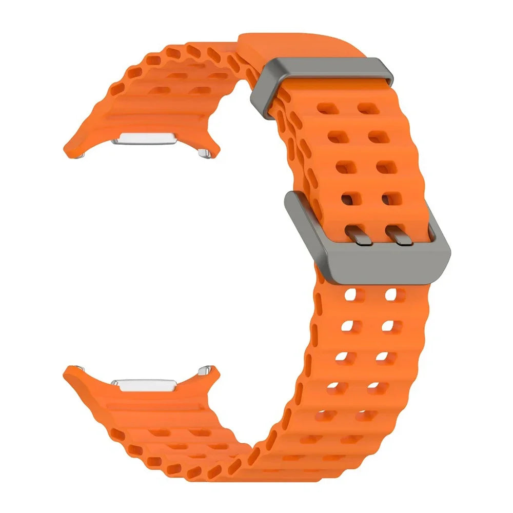 Soft Silicone Strap for Samsung Galaxy Watch 8 Ultra 2025 47mm Original Bracelet for Galaxy Watch Ultra 2-1 47mm Ocean Watchband