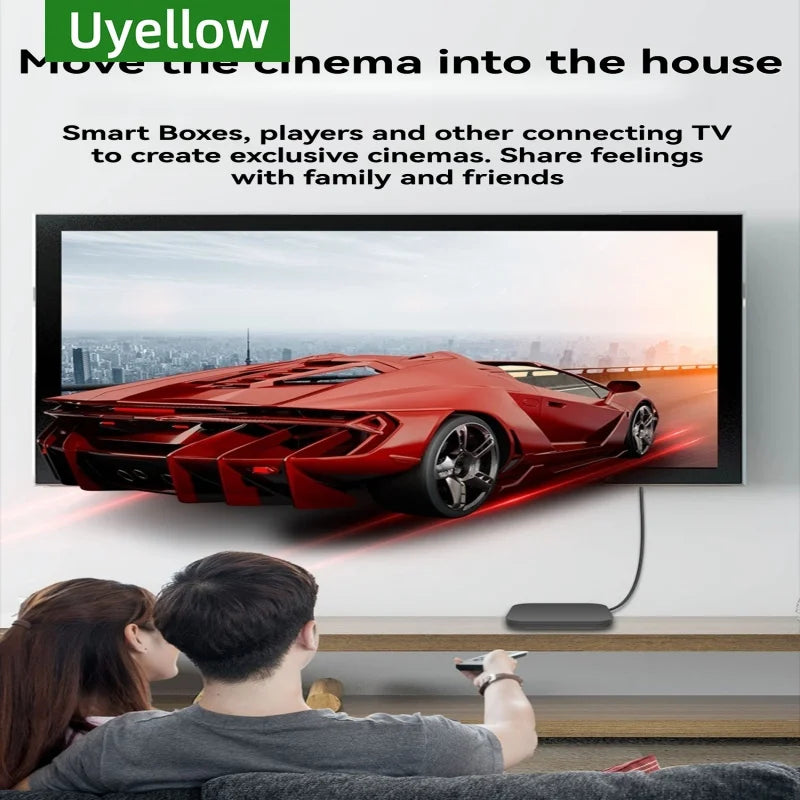 Uyellow 48Gbps HDMI-compatible Cable 8K 60Hz 50cm 1m 2m 3m 5m HDMI-compatible 2.1 Cable 4K 120Hz HDR 3D Effect Video for HDTV PC
