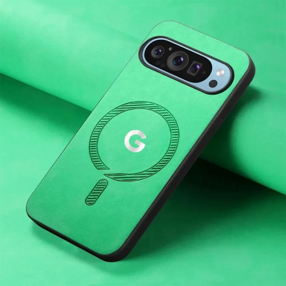 Fashion Skin-friendly PU Leather Slim Case For Google Pixel 11 10 9 Pro XL 8 7 9A 8A Magnetic Charge Full-Pack Shockproof Cover