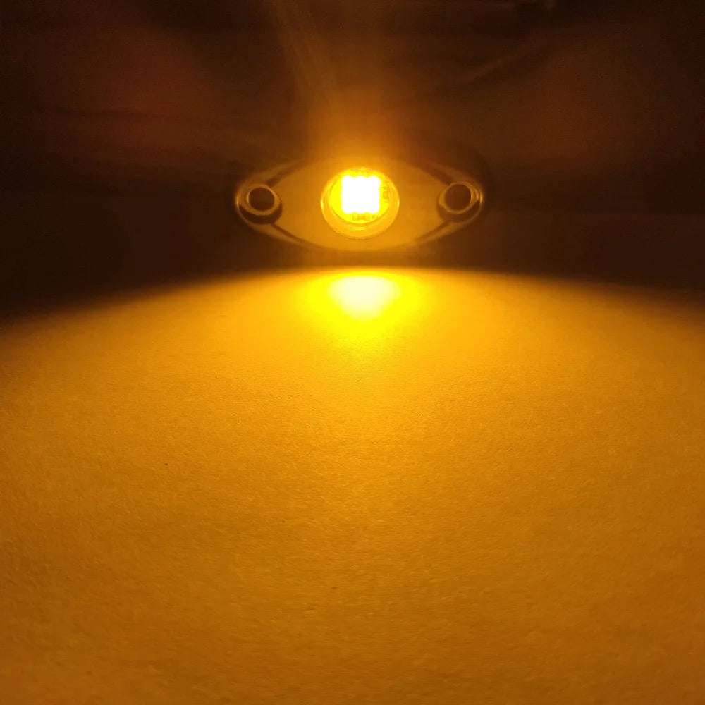 1 Piece 9LED Car LED Rock Light RGB Exterior Atmosphere Light Car Bottom Lamp For Jeep Offroad Truck ATV UTV Underbody Boat Side