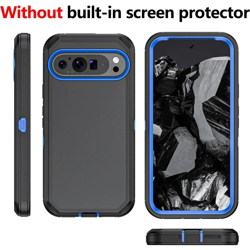 Premium Military Grade Heavy Duty Phone Case for Google Pixel 10 9 8 Pro XL with Clip Hard Shockproof Armor Protector Cell Cover