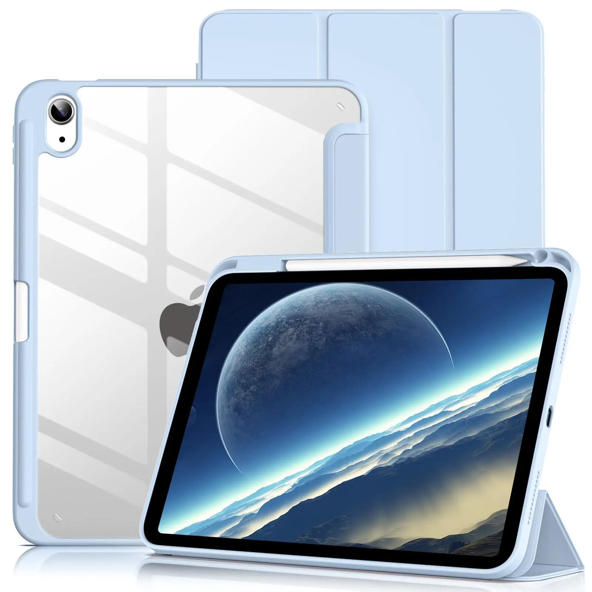 For Apple iPad (A16) 11th 11'' 2025/10th 10.9'' 2022 Generation Case with Pencil Holder, Hybrid iPad 11 10 Case with Clear Back