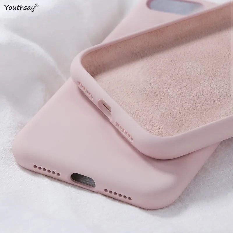 For iPhone 17e Case Cover iPhone 17e 16e Fundas Coque Soft TPU Original Liquid Silicone Camera Protector Phone Bumper iPhone 17e