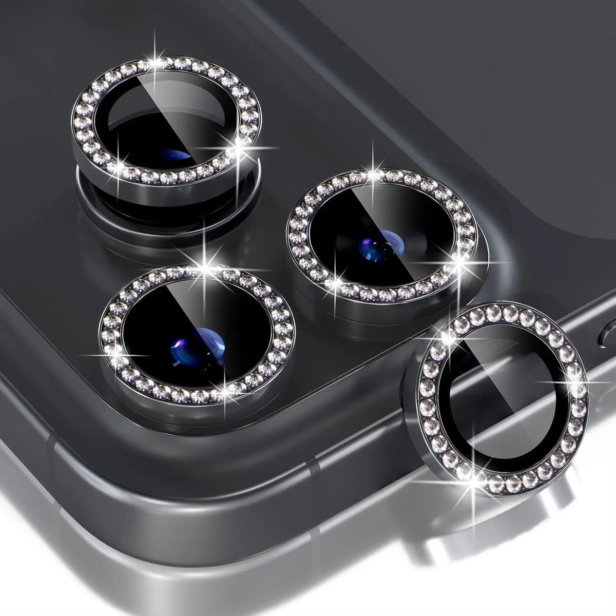 Bling Glitter Diamond Metal Frame Camera Protector For IPhone 17 Pro Max Air 17Pro Alloy Lens Tempered Glass Film Ring Cover Cap