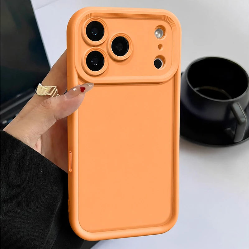 Candy Color Soft TPU Case For iPhone 17 17e 16 14 15 Pro Plus 13 12 11 Pro Max 16e Shockproof Silicone Phone Cover Fundas