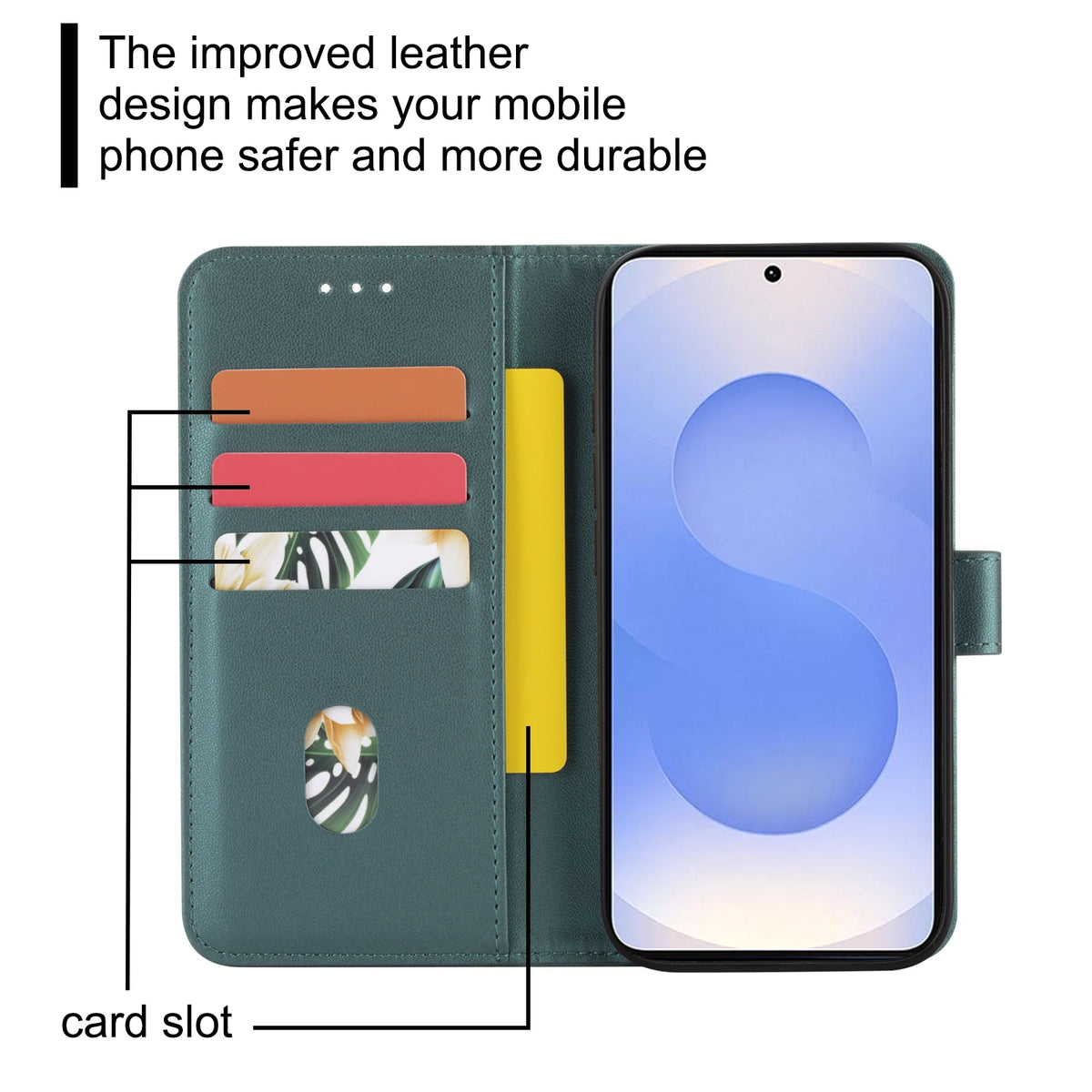 For Samsung S26 Series Protective Case S25/S24/S23/S22/S21/S20Fe Flip Wallet Protective Case with Card Slot Faux Leather Phone Case
