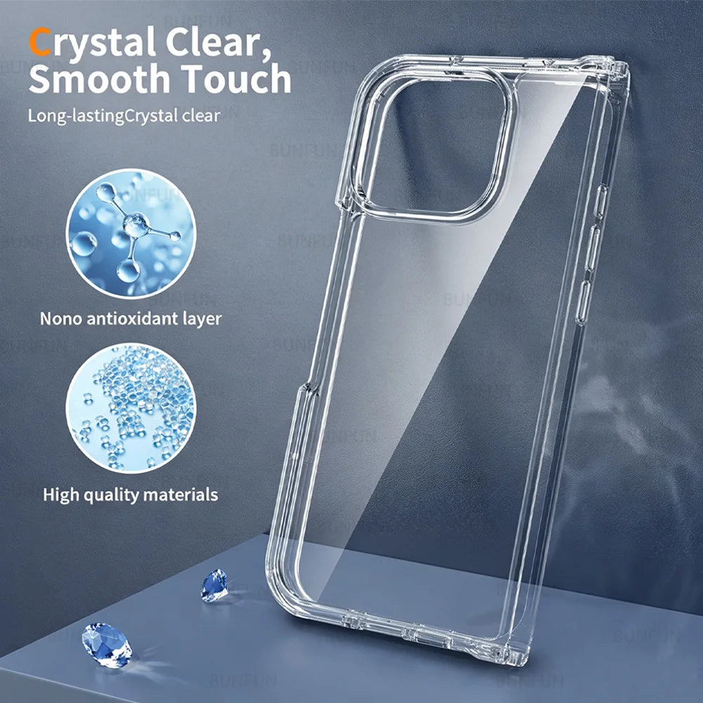 For Google Pxiel 11 Pro Fold 11ProFold 5G Crystal Clear Case Shockproof Hard PC Protect Cover Fundas Pixel11Pro Fold Phone Shell
