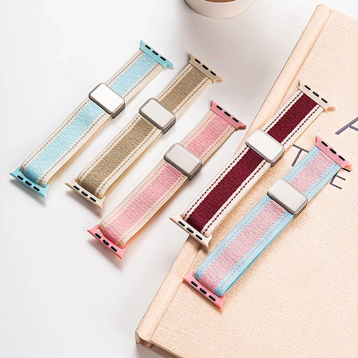 Braided Magnetic Strap for Apple Watch S10 9 8 7 6 SE Color Nylon Watch Accessories Band for Iwatch 38 40 41 42 44mm 45 46 49mm