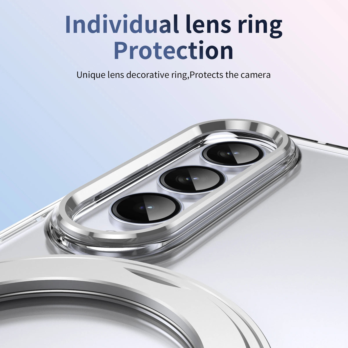 VIETAO Transparent Clear Magnetic Rotatable Kickstand Phone Case for Galaxy Z Fold 8 Ultra 7/6/5/4 with Front Screen Protector
