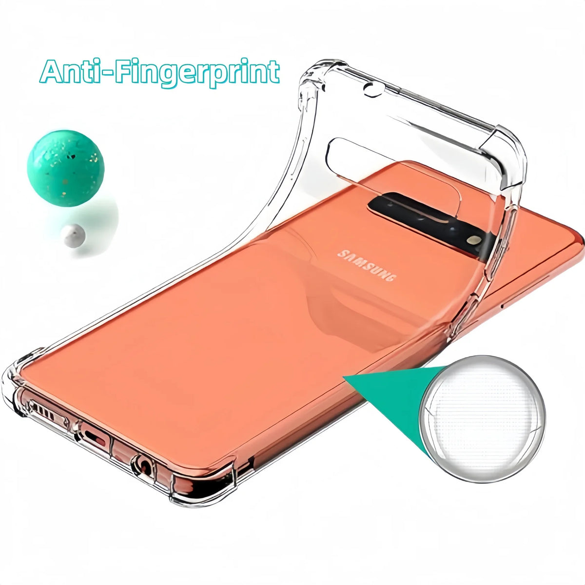Transparent TPU Shockproof Protection Case for Samsung Galaxy S10 Plus/ S10E -Clear