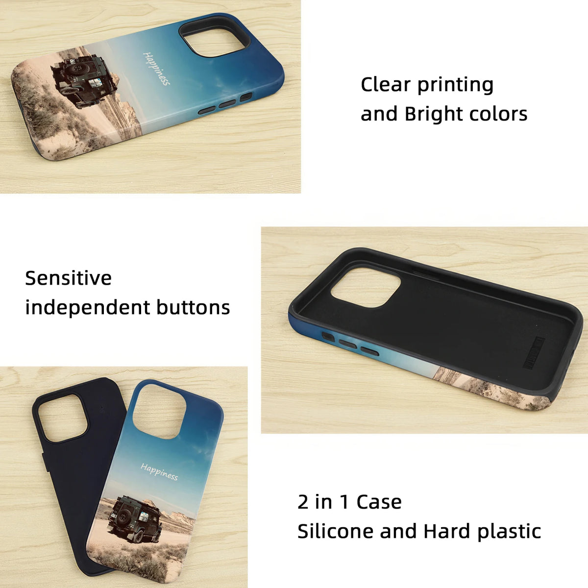 Custom Image Tough Phone Case for iPhone 15 14 13 12 Pro Max Plus X XR XS 11 Cover Personalized Design Picture DIY Photo