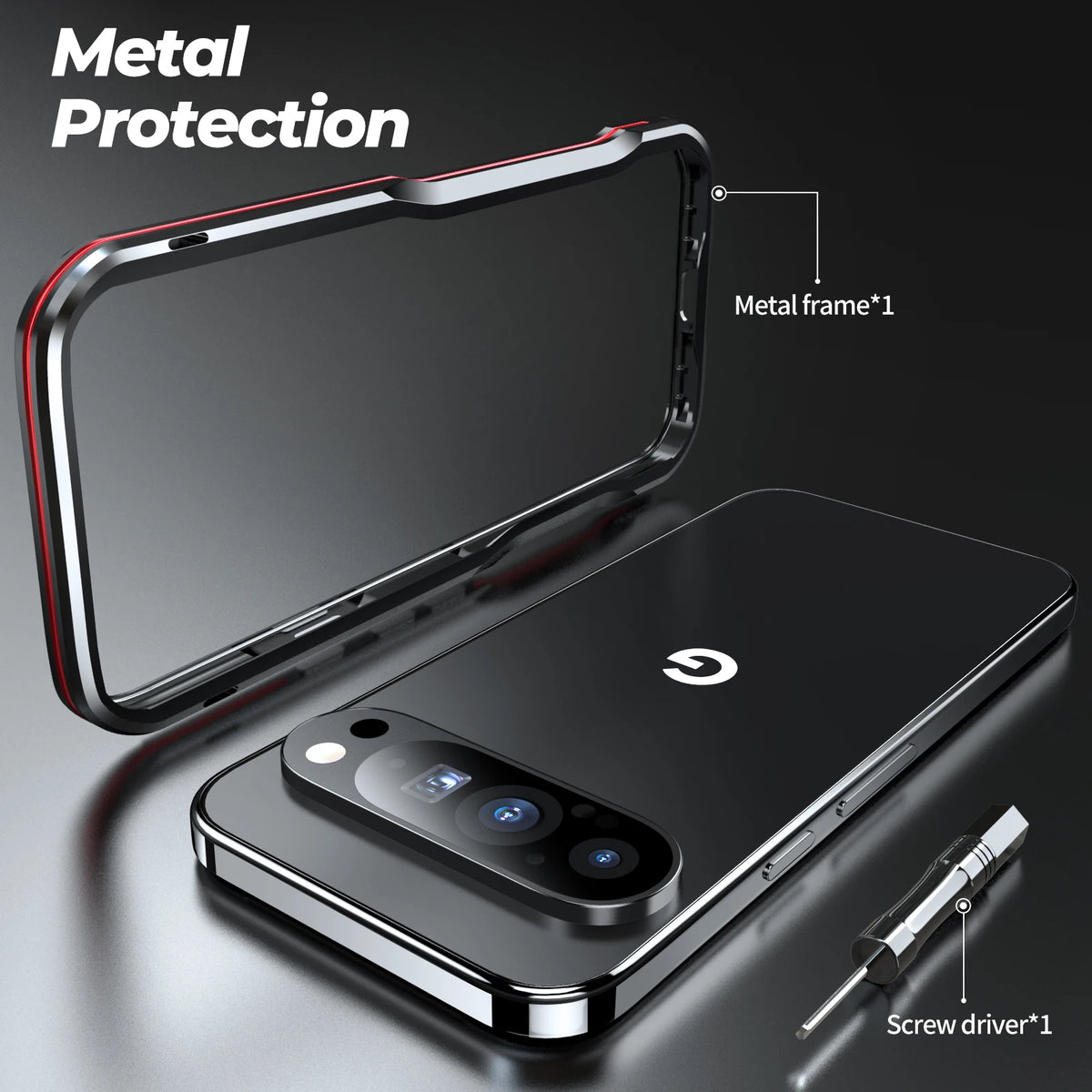 Luxury Aluminum Metal Bumper Phone Case for Google Pixel 10 9 Pro XL 8 Pro Hard Frame Heat Dissipation Shockproof Protect Cover