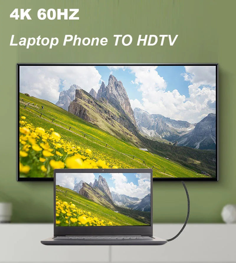 Nylon MINI HDMI To HDMI Cable HDMI2.0 MINIHDMI Male A Male 4K 60HZ HD 1080P Adapter Converter 1M 2M 3M 5M 10M Wire TV Camera