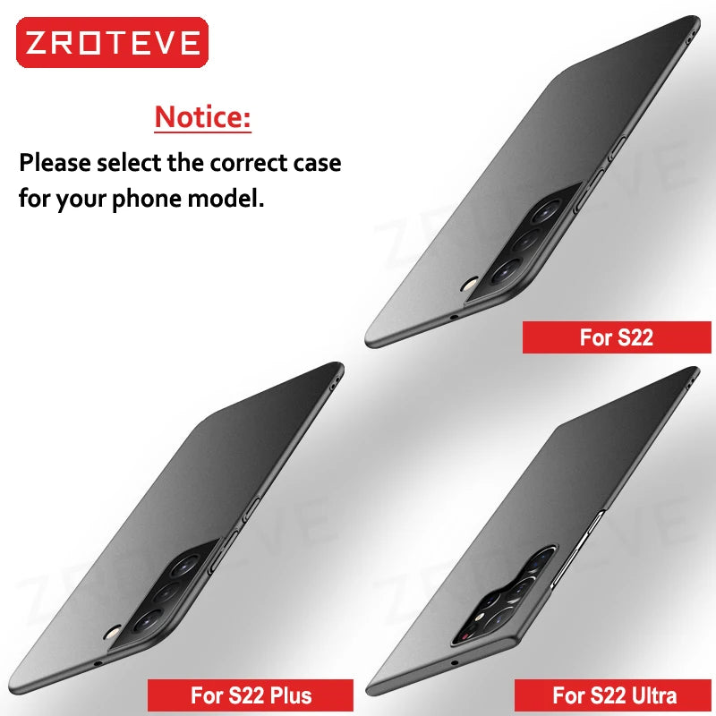 S25 Ultra Case Zroteve Slim Hard PC Matte Cover For Samsung Galaxy S25 Edge S24 S23 FE S22 S21 S20 S10 E Note 20 10 Plus Cases