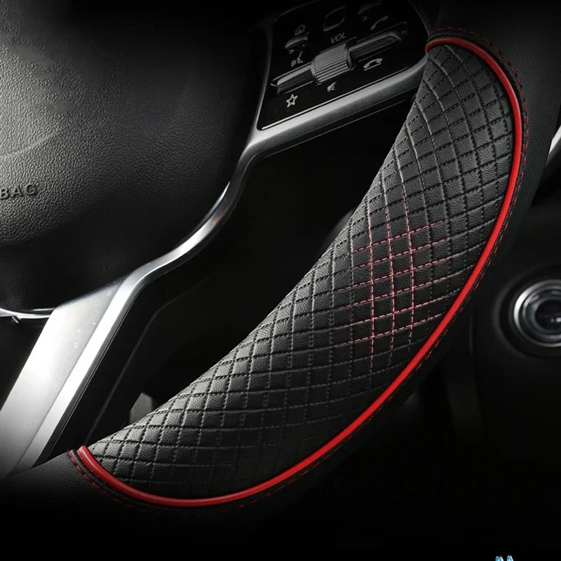 Pu Leather Car Steering Wheel Cover 38cm for Kia Rio 2 3 4 X Line Kombi Sedan K2 K3 K4 K5 KX1 KX3 KX5 Sportage Auto Accessories