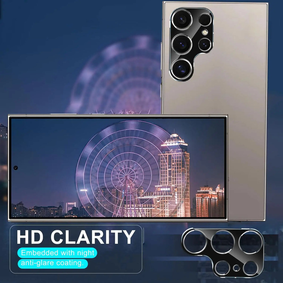Tempered Glass Camera Lens Protector Cover for Samsung Galaxy S24 Ultra S23 FE S22 Plus S21 A55 5G A35 A15 A25 A54 A34 A24 A14