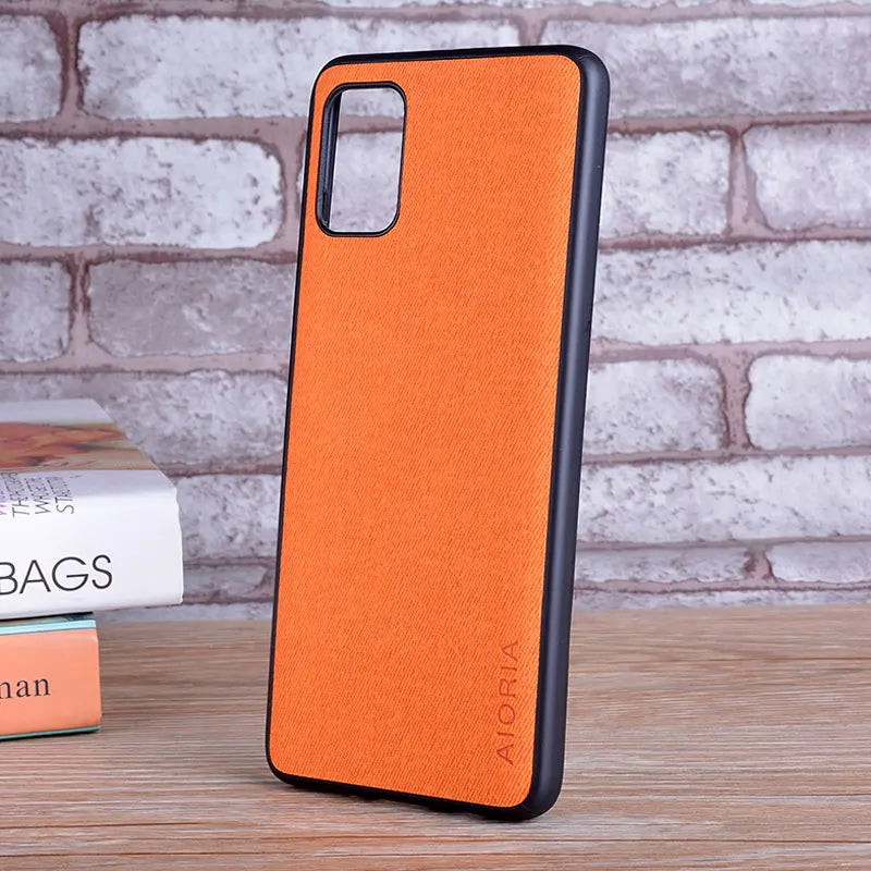 Case for Samsung Galaxy Note 10 Lite Plus coque Luxury textile Leather skin soft TPU cover for samsung note 10 lite case capa