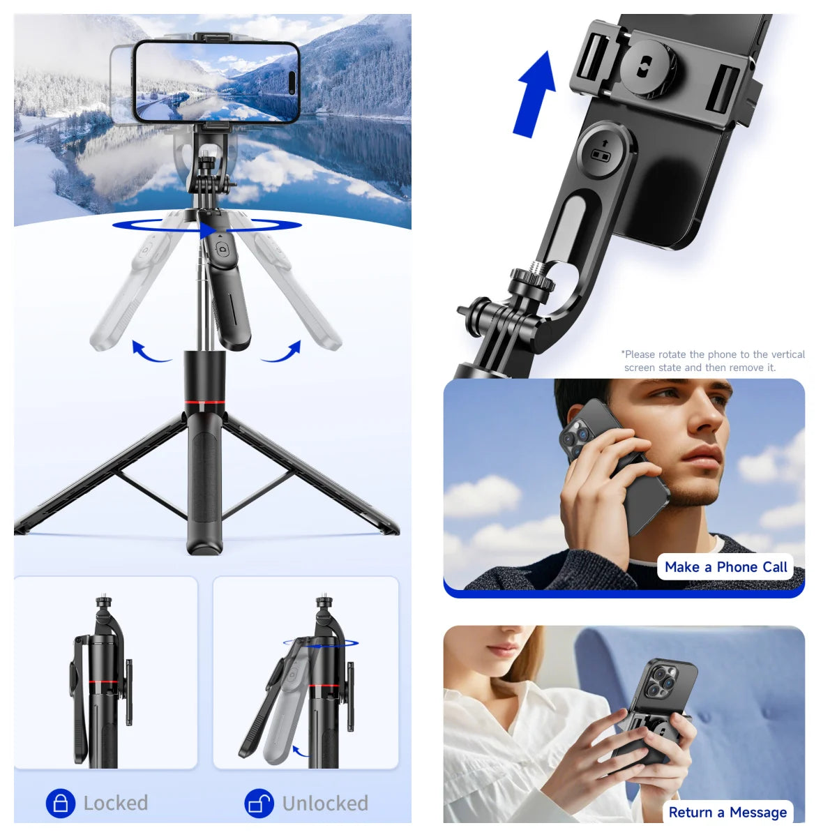 FGCLSY Telescopic Selfie Stick Tripod Monopod Stand Mobile Phone Support Wireless Gimbal Stabilizer For iPhone Android Holder