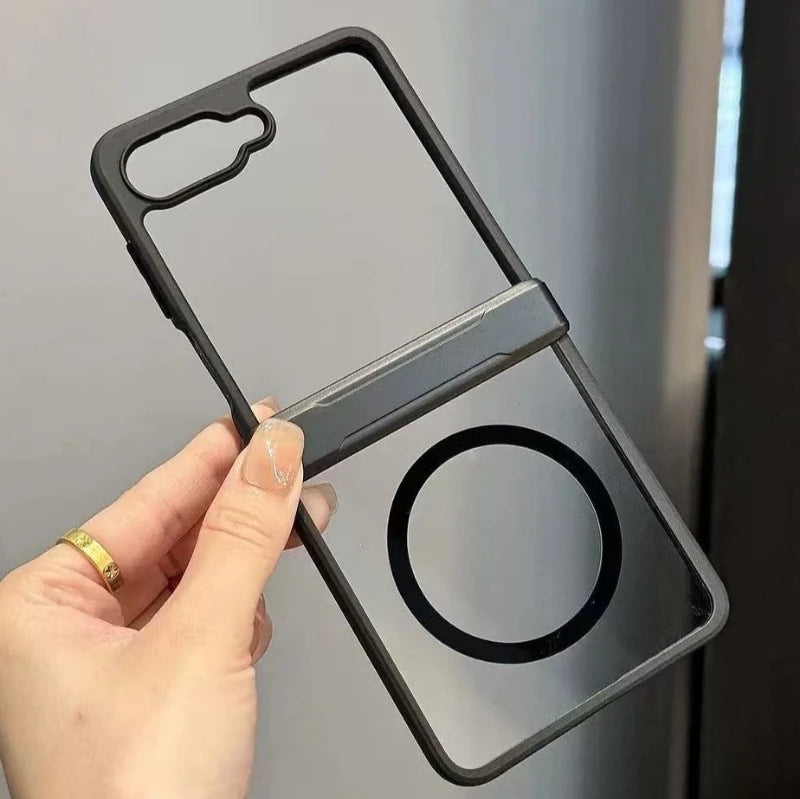 For Magsafe Case For Samsung Galaxy Z Fold 8 Ultra Fold 7 6 5 4 Z Flip 8 7 6 5 4 Translucent Matte Hinge Folding Magnetic Cover