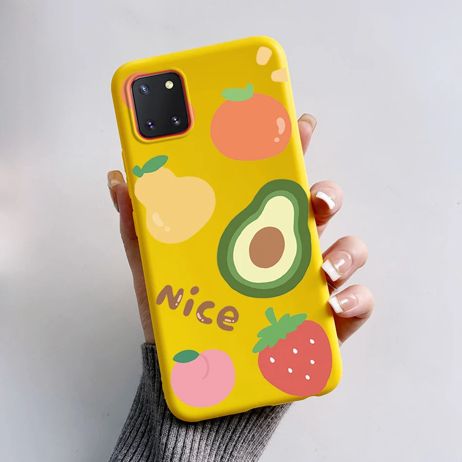 For Samsung Galaxy Note10 Lite Case SM-N770F 6.7'' Cute Bear Cartoon Cat Cover Soft TPU Phone Case For Samsung Note 10 Lite Bags