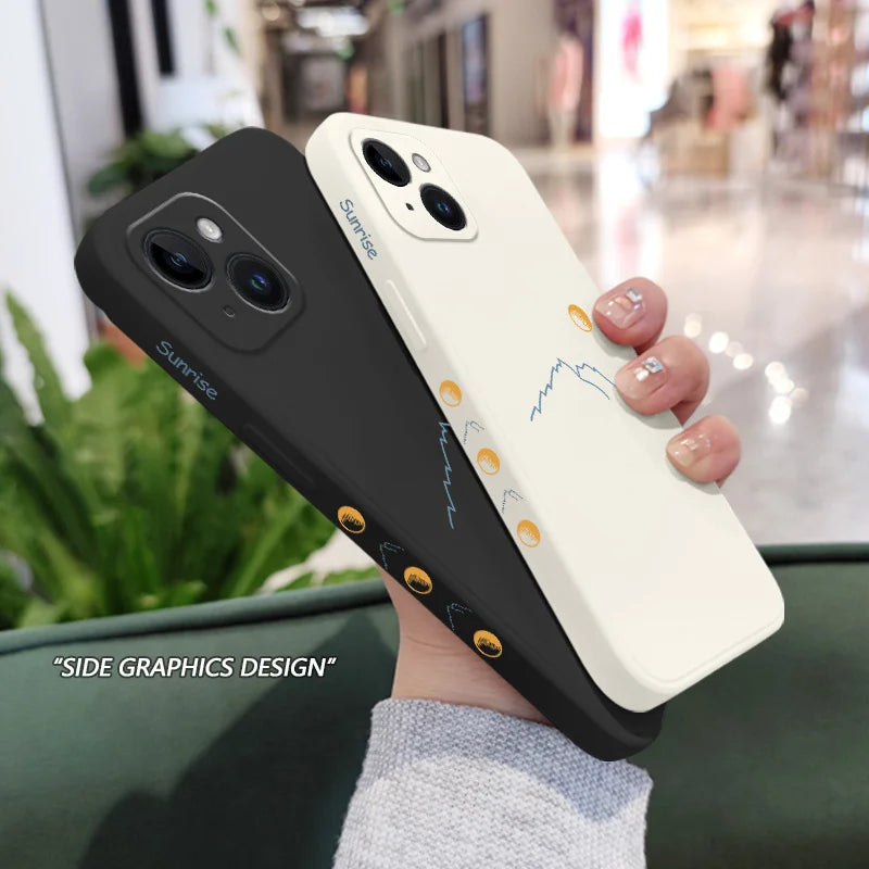 Line Mountain Phone Case For iPhone 17 Air 16E 16 15 14 13 12 11 Pro Max Mini X XR XS Plus 6 6S Plus Cover