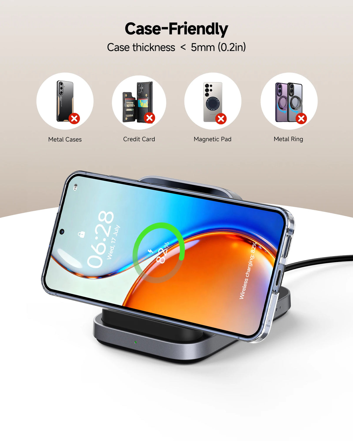 SwanScout 713S Wireless Charger for Galaxy Watch 8 7 Ultra 6 5 Foldable Charging Station for Samsung S25 Ultra S24 S23 Z Flip 7