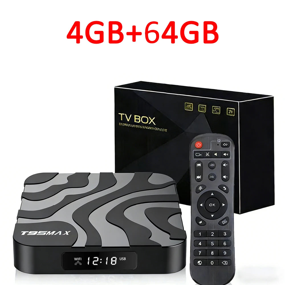 Android 16 T95Max Smart Home Theater TV Box Allwinner H618 Dual Wifi 8G RAM 256G ROM BT5.4 Netflix Google 4K 8K HD Set Top Box