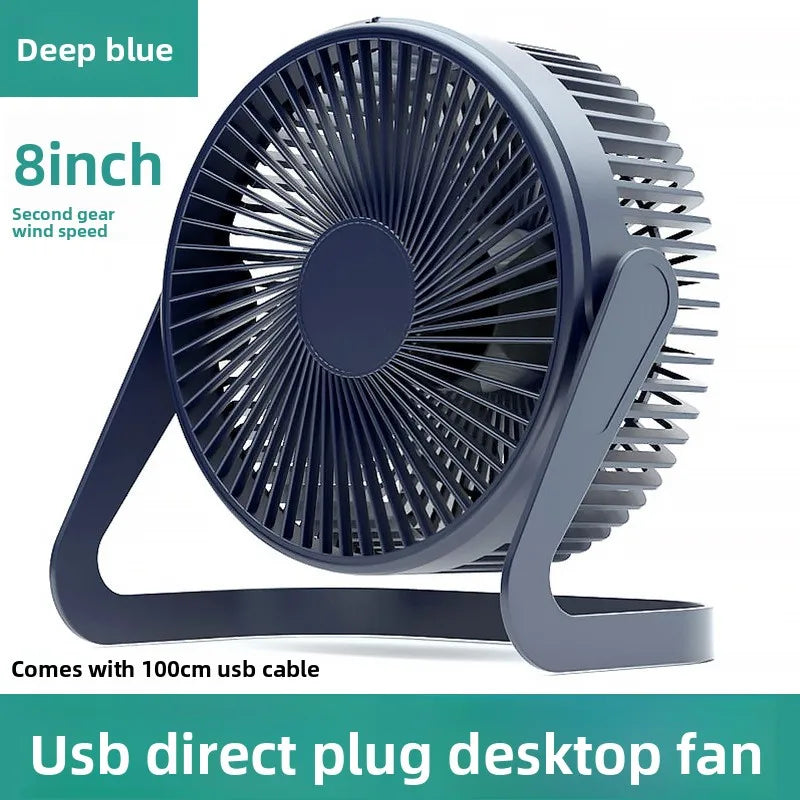 5 6 8 Inch USB Powered Mini Desktop Fan Strong Wind Quiet Portable Table Cooling Fan For Office Bedroom Dorm Student Home Use