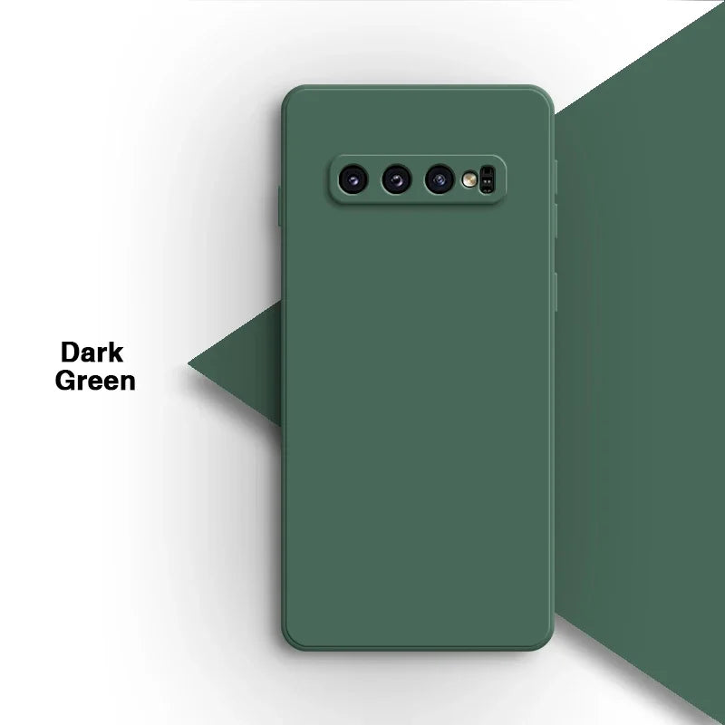 Matte Original Phone Case for Samsung Galaxy S10 Plus S10E S10+ S10Plus High Qualtiy Soft Candy Color Liquid Silicone Back Cover