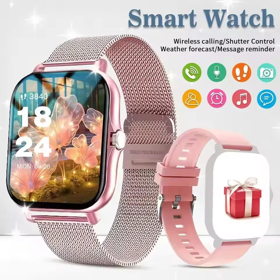 2026 New Smart Watch Bluetooth Call Fitness Tracker Heart Rate Sleep Record Outdoor Sport Watch for Android/IOS Men Women HT30