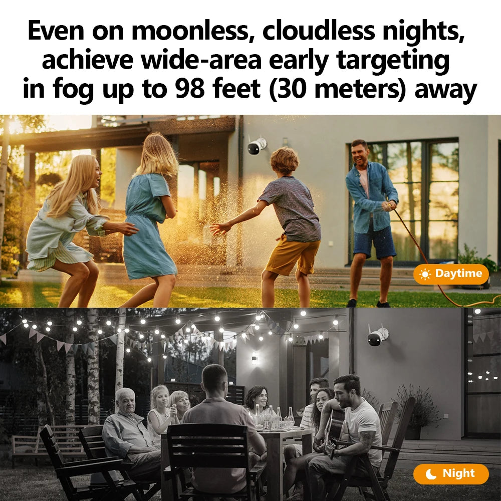 IMOU Bullet 2E Outdoor WiFi IP Camera 3/5MP 2/3K Full Color Night Vision IP67 Weatherproof Built in Spotlight Human Detection