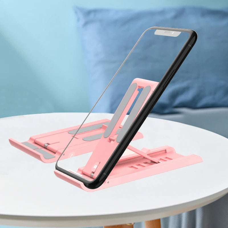 Desktop Foldable Phone Holder Stand Portable Tablet Stand Desk Lazy Bracket For iPhone 13 Pro iPad Mobile Phone Tablet below 12
